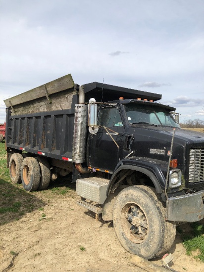 1984 GMC Brigadier tandem axle dump truck