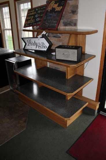 Four Tier Oak Stand (Contents Sold Separate)