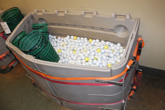 Approx 20 Ball Baskets & Container w/ Assorted Golf Balls