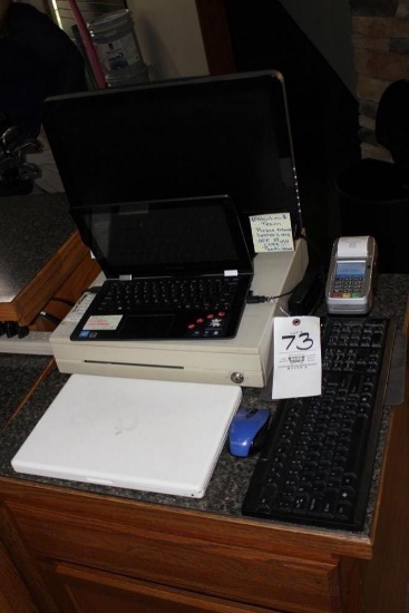 Credit Card Machine, Apple Laptop, Lenovo Lap Top, Vizio Monitor