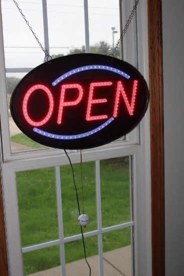 (2) Lighted Open Signs