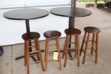 (2) Bar Height Tables & (4) Bar Stools