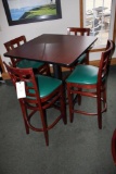 High Top Table w/ 4 Bar Stools