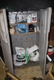 Plastic Rubbermaid Cabinet & Contents inc. Grass Seed & Oils