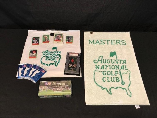 PGA - Assorted Cards & Augusta Golf Towel