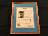 Bob Feller Autographed Lifetime Statistics