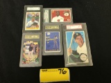 Assorted Graded Cards - Ken Griffey, Jr., Derek Jeter, Al Kaline (5)