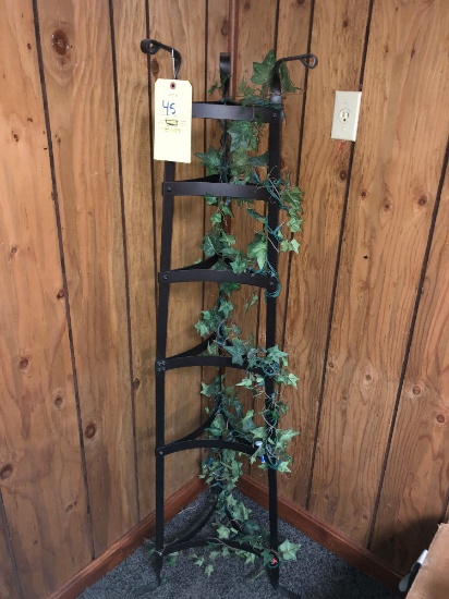 Steel Frame Shelf With Ivy