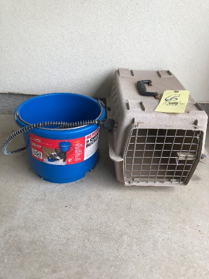 Pet Carrier & Heated Bucket