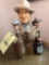 John Wayne Wall Clock, John Wayne Figure, 2 Old Bottles