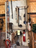 Assorted Tools On Peg Board, Levels