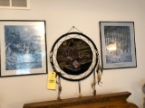 American Indian Dream Catcher W/ 2 Wolf Prints