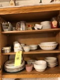 Contents Of Cupboard Including Corelle Dish Set