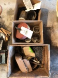 3 Boxes Including Wood Crate, Nails, Hardware