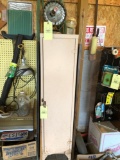 Metal Cabinet, GE Heater, Light, Peg Board Display