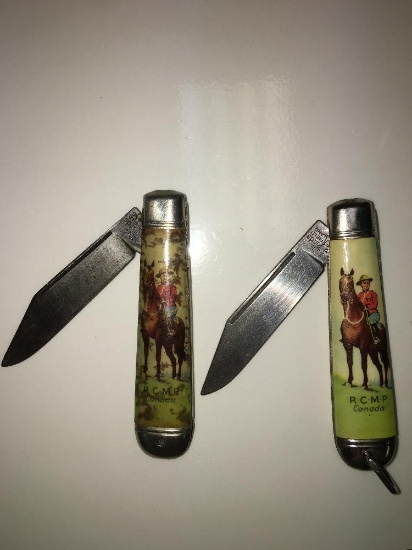 (2) SINGLE BLADE R.C.M.P.  KNIVES