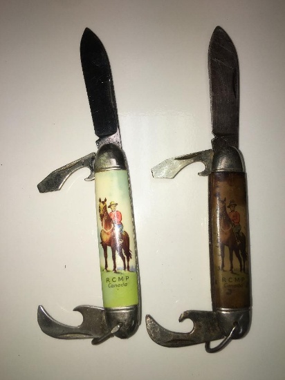 (2) 3 BLADE R.C.M.P. KNIVES