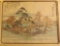 Hiroshige Japanese Landscape With Figures Watercolor On 6