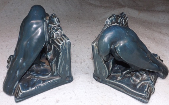 Pair 1919 Rookwood Rook Bookends, Mold #2274