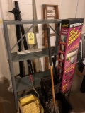 Shelf - mop buckets - water barrel - ladder