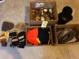 Jars, hats, gloves, coffee maker