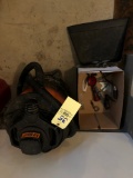 Shop vac with box of tools