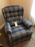 Plaid La-z-boy rocker recliner