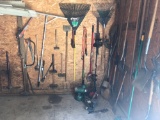 Large Assorted Lot of Yard Tools and Gas Trimmer