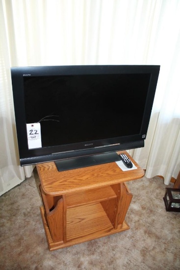 TV Stand, Non-functioning Sony Television