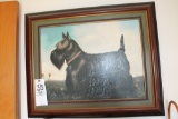 Signed Scotty Dog Oil on Canvas