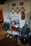 Wire Shelf & Contents, Artificial Plants, Thunder Pot, Decor Items, Wall Decor