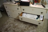 Dresser w/ Curtains & Linens