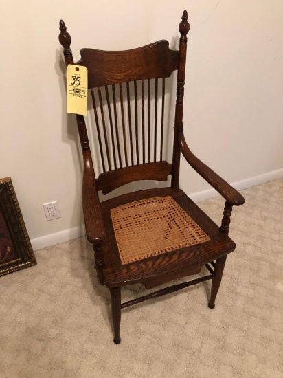 Oak Cane Seat Chair
