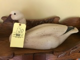 Wooden Goose Decoy, Signed Bohon '85
