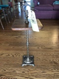 Cast-Iron Based Stand With Oak Top, 27