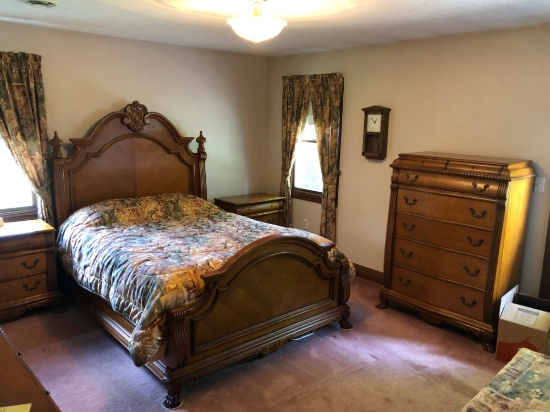 5-Pc. Solid Red Oak Queen Sized Bedroom Suite (Mattress, Box Spring & Bedding Not Included)