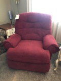 Upholstered Red Recliner