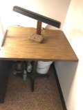 Table With Metal Base & Light