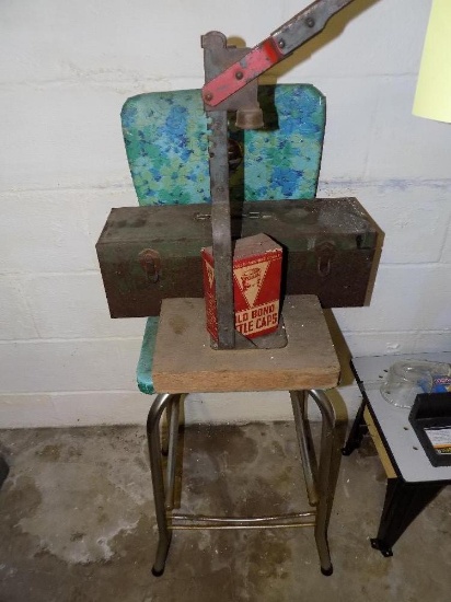 Stool, Bottle Capper, Toolbox