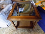 3 Piece Glass Top End Table Set