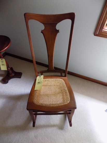 Sewing Rocker With Caning