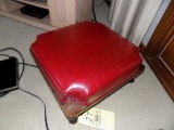 Wood/Leather Footstool