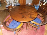 Ethan Allen Pine Table With 2 Leaves