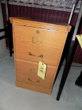 Oak 2-Drawer File Cabinet