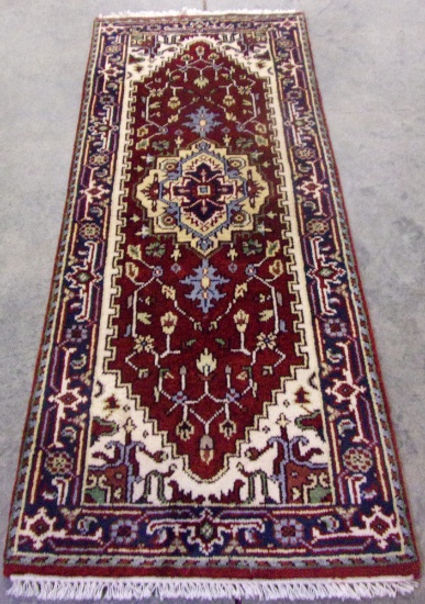 Indo Persian Heriz Serapi Runner, 6 X 2.6