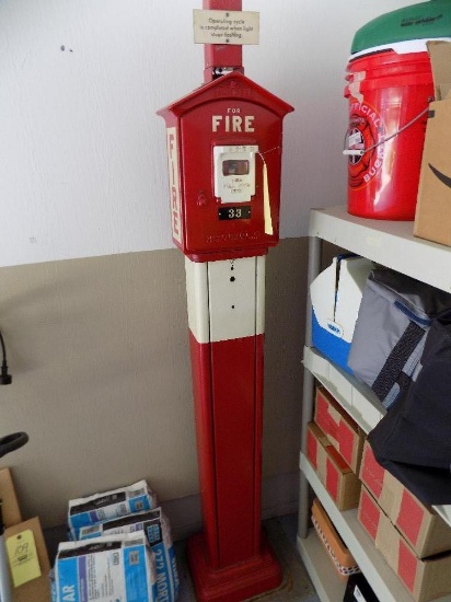 Gamewell free standing fire alarm box, from Canton, Ohio