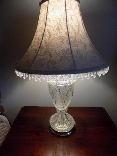 Pair of glass bedroom lamps