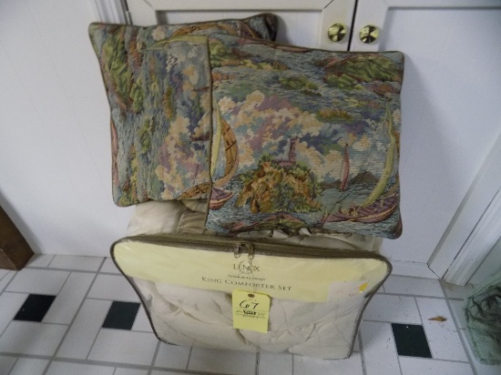Lenox king bedding and assorted bedding