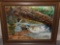 Patty Ciyne? Or Cujne? Oil/canvas Scene Of Girl At Waterfall, 24 X 30, Frame Size Is 32 X 38