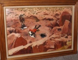 Doug Wildey (1922-1994) Oil/board Scene Of Cowboy Drinking From Desert Spring